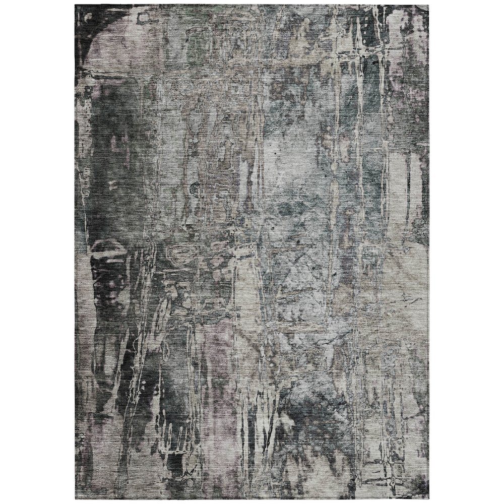 Machine Washable Indoor/Outdoor Chantille ACN2236 Gray 8' x 10' Rug. Picture 1