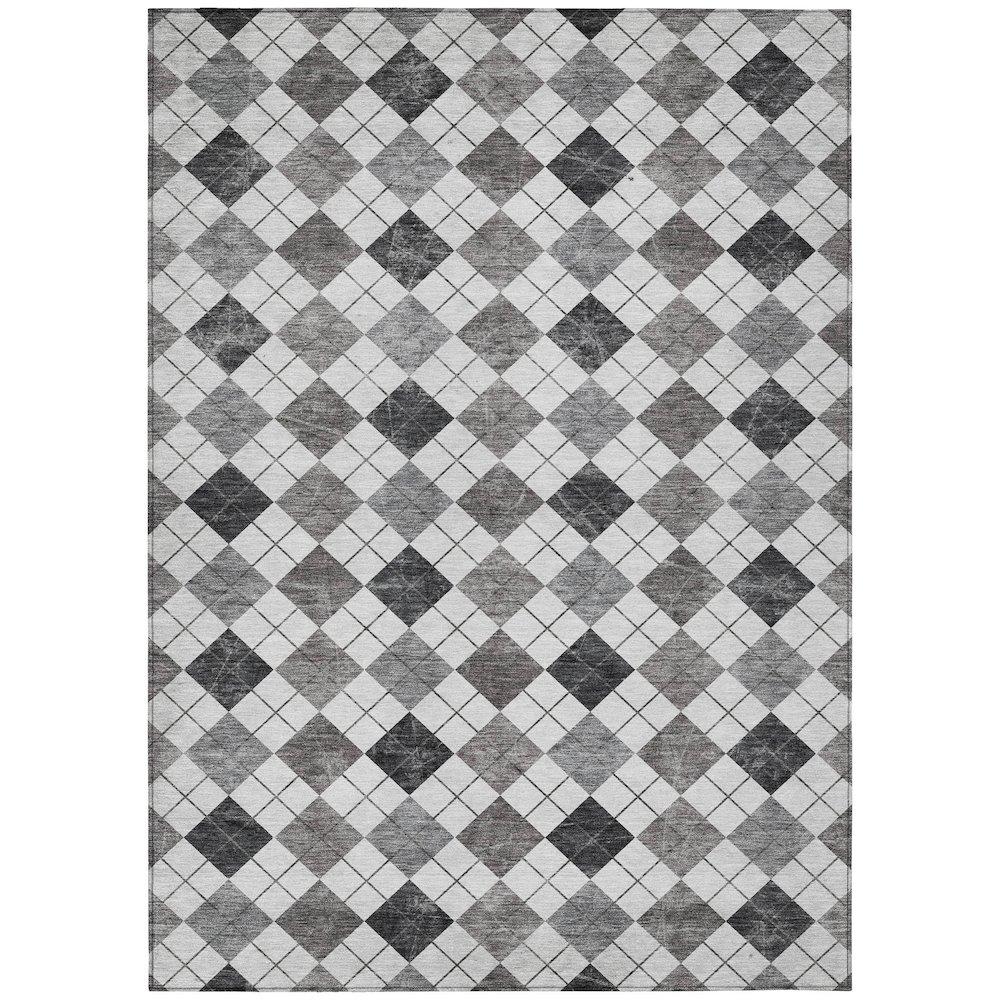 Machine Washable Indoor/Outdoor Chantille ACN2237 Gray 8' x 10' Rug. Picture 1