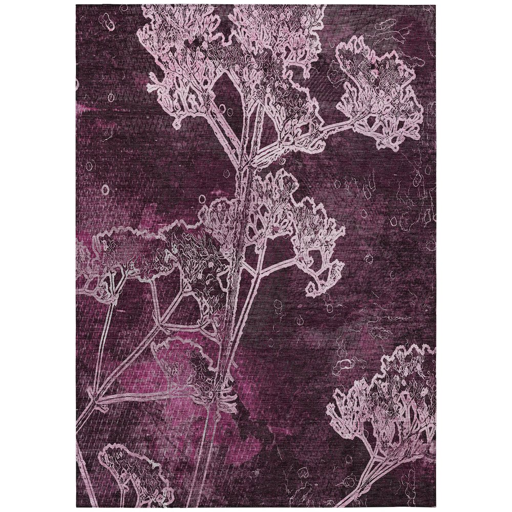 Machine Washable Indoor/Outdoor Chantille ACN2239 Purple 8' x 10' Rug. Picture 1