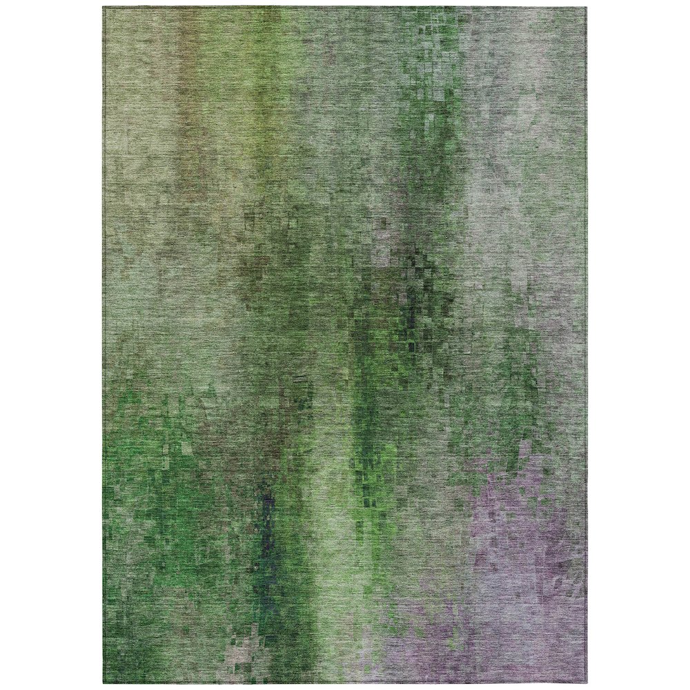 Machine Washable Indoor/Outdoor Chantille ACN2241 Green 8' x 10' Rug. Picture 1