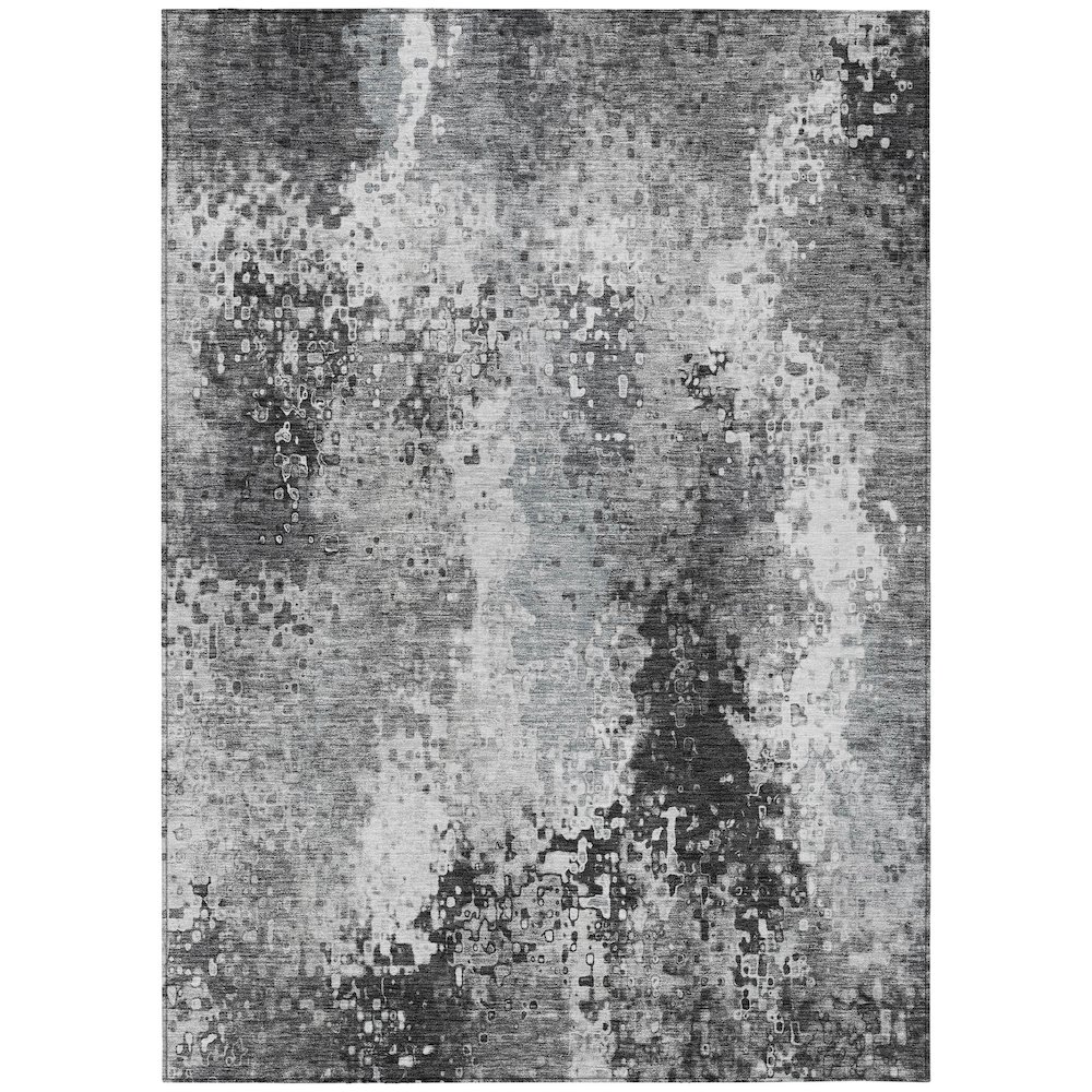Machine Washable Indoor/Outdoor Chantille ACN2242 Gray 8' x 10' Rug. Picture 1