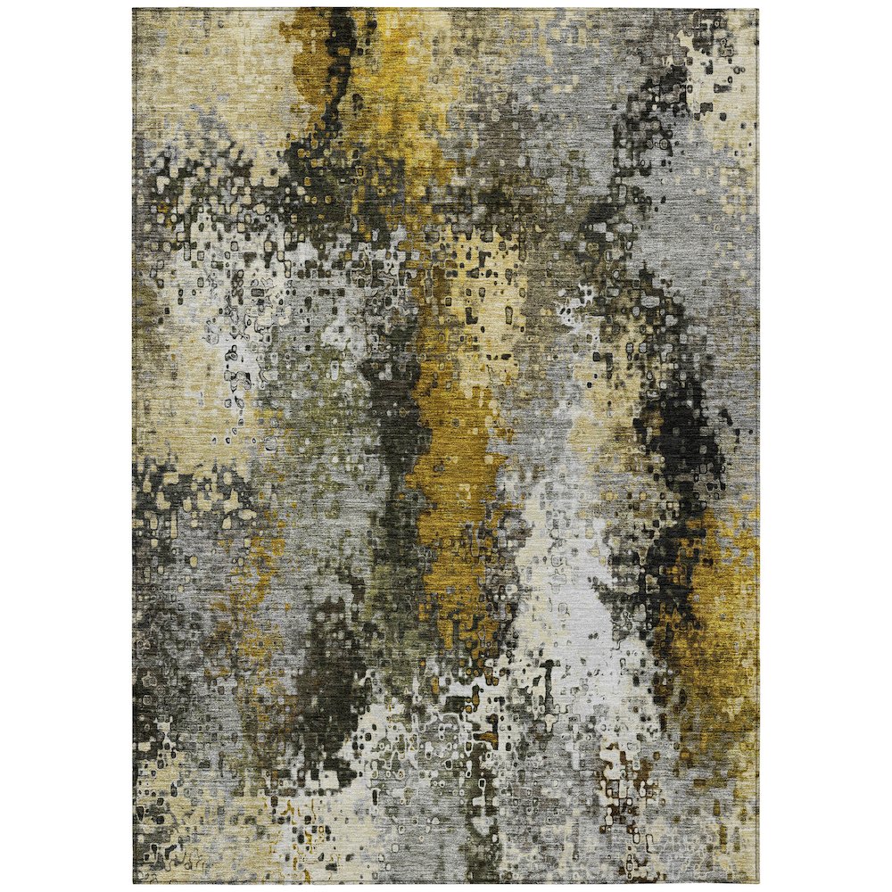 Machine Washable Indoor/Outdoor Chantille ACN2242 Gray 8' x 10' Rug. Picture 1