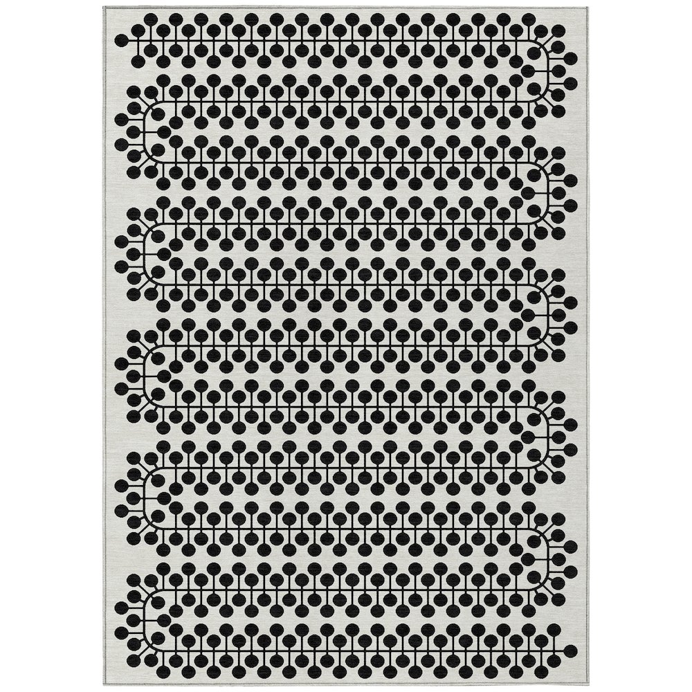 Machine Washable Indoor/Outdoor Chantille ACN2247 Ivory 8' x 10' Rug. Picture 1