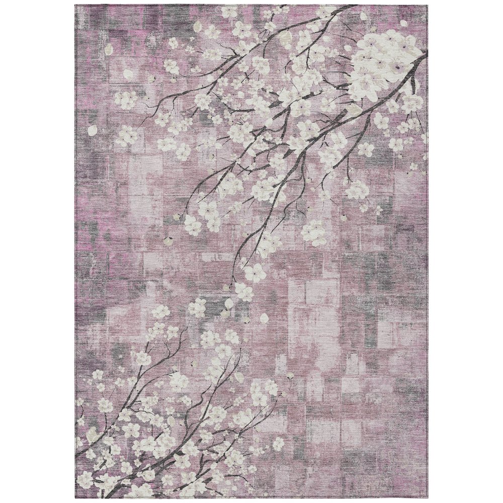 Machine Washable Indoor/Outdoor Chantille ACN2248 Pink 8' x 10' Rug. Picture 1