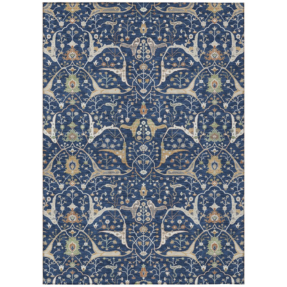Machine Washable Indoor/Outdoor Chantille ACN2250 Blue 8' x 10' Rug. Picture 1