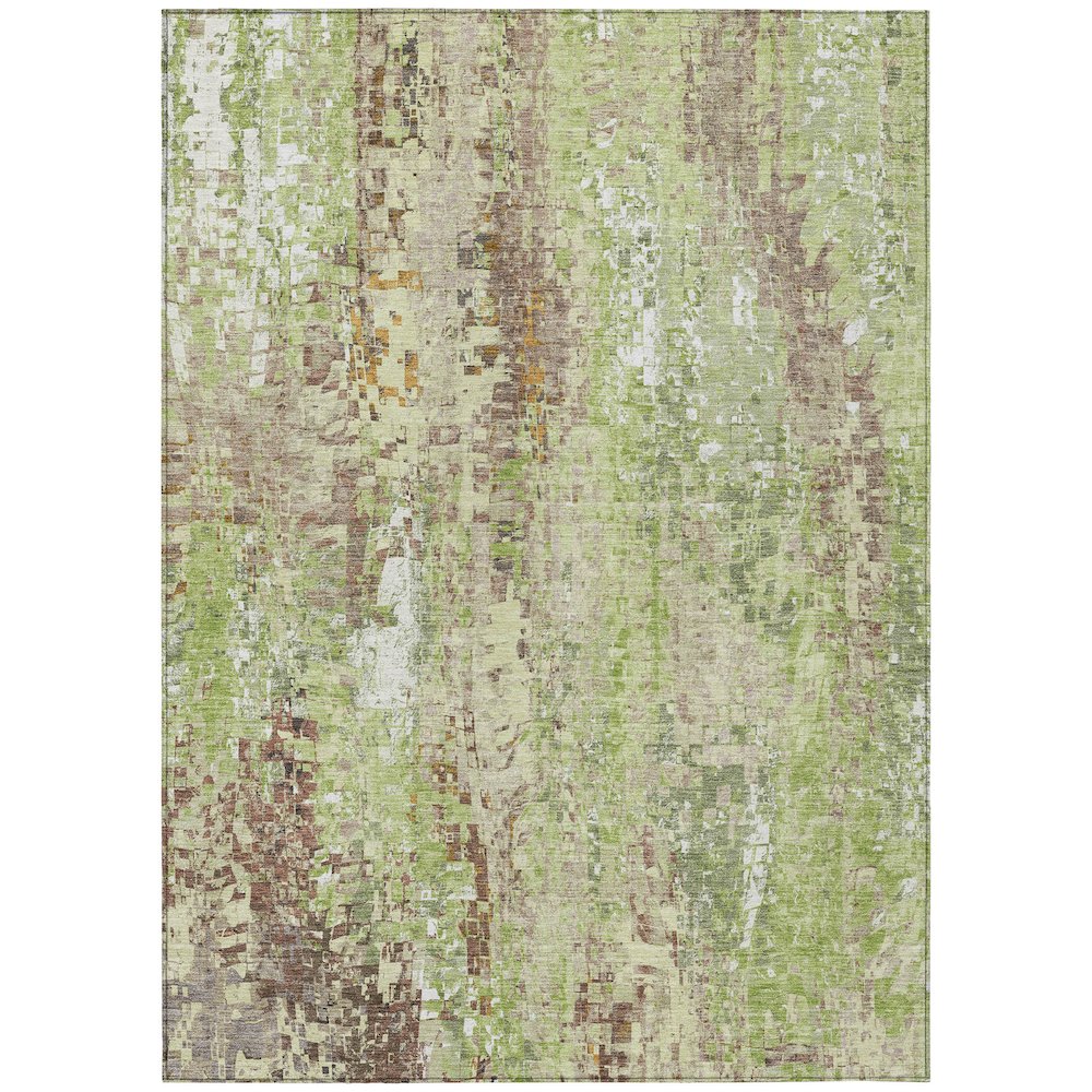 Machine Washable Indoor/Outdoor Chantille ACN2254 Green 8' x 10' Rug. Picture 1