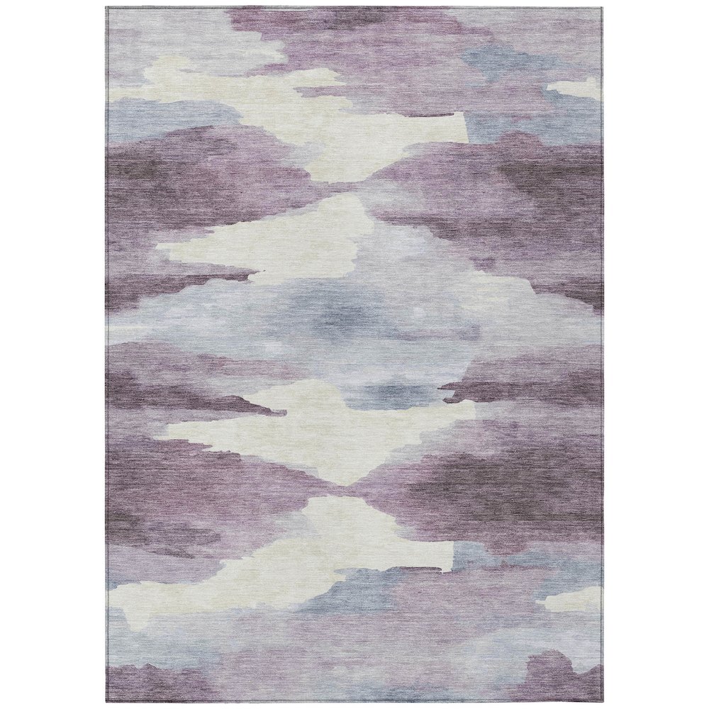 Machine Washable Indoor/Outdoor Chantille ACN2259 Purple 8' x 10' Rug. Picture 1