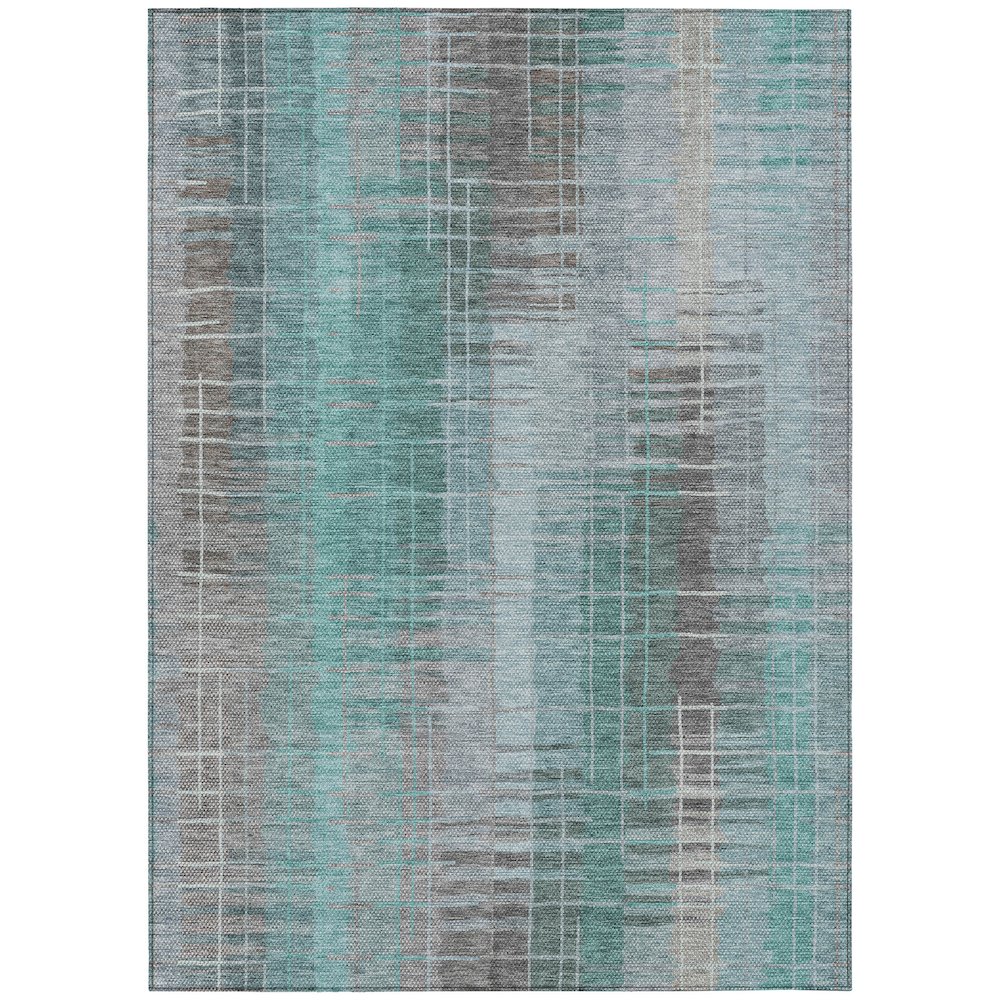 Machine Washable Indoor/Outdoor Chantille ACN2261 Blue 8' x 10' Rug. Picture 1
