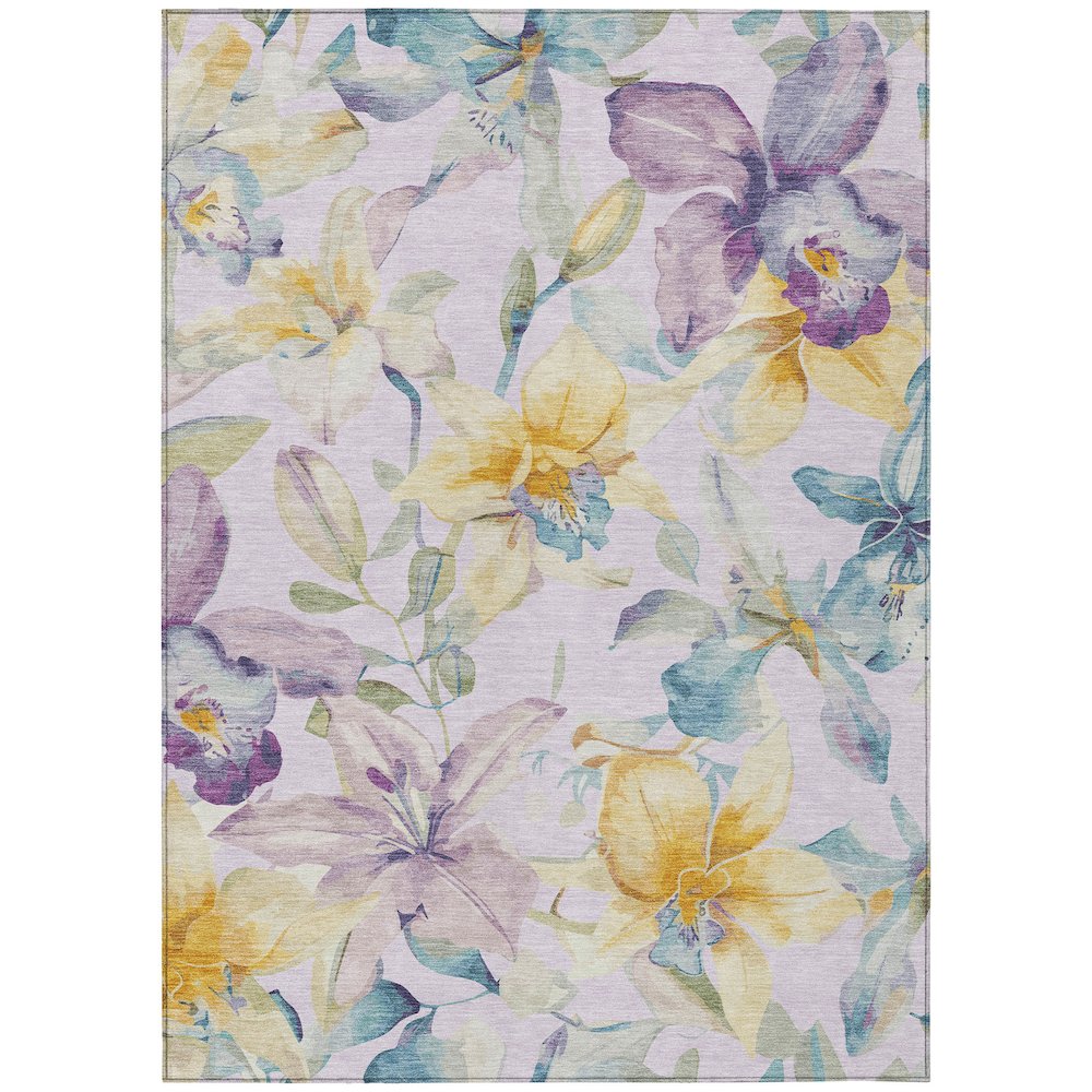 Machine Washable Indoor/Outdoor Chantille ACN2262 Purple 8' x 10' Rug. Picture 1
