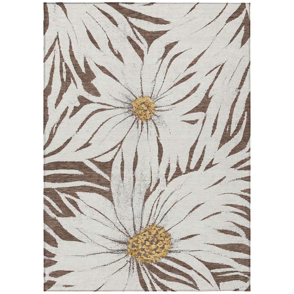 Machine Washable Indoor/Outdoor Chantille ACN2263 Brown 8' x 10' Rug. Picture 1