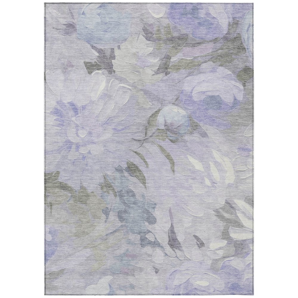 Machine Washable Indoor/Outdoor Chantille ACN2264 Purple 8' x 10' Rug. Picture 1