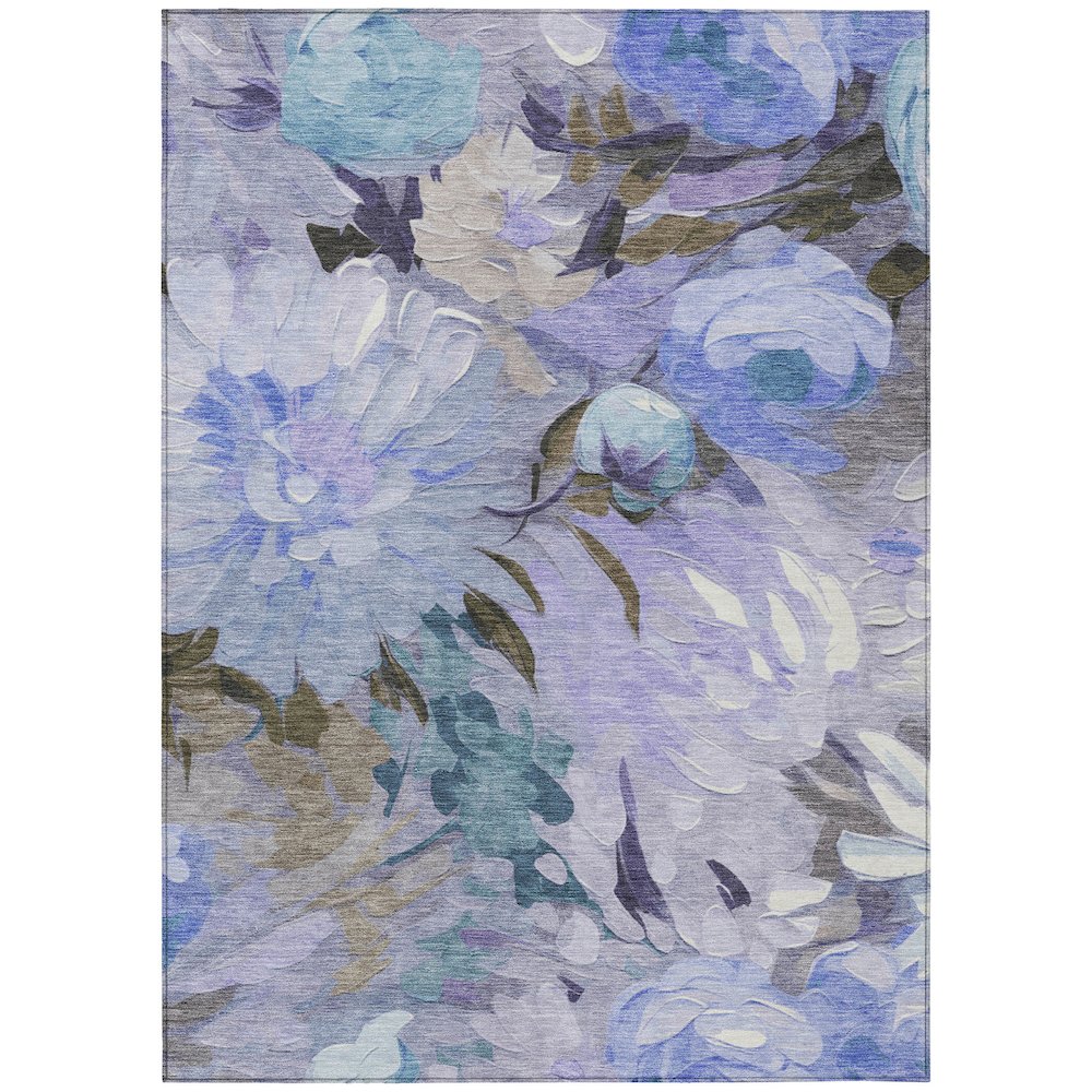 Machine Washable Indoor/Outdoor Chantille ACN2264 Purple 8' x 10' Rug. Picture 1
