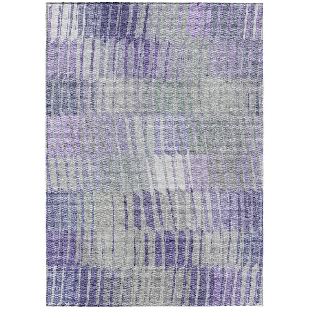 Machine Washable Indoor/Outdoor Chantille ACN2271 Purple 8' x 10' Rug. Picture 1