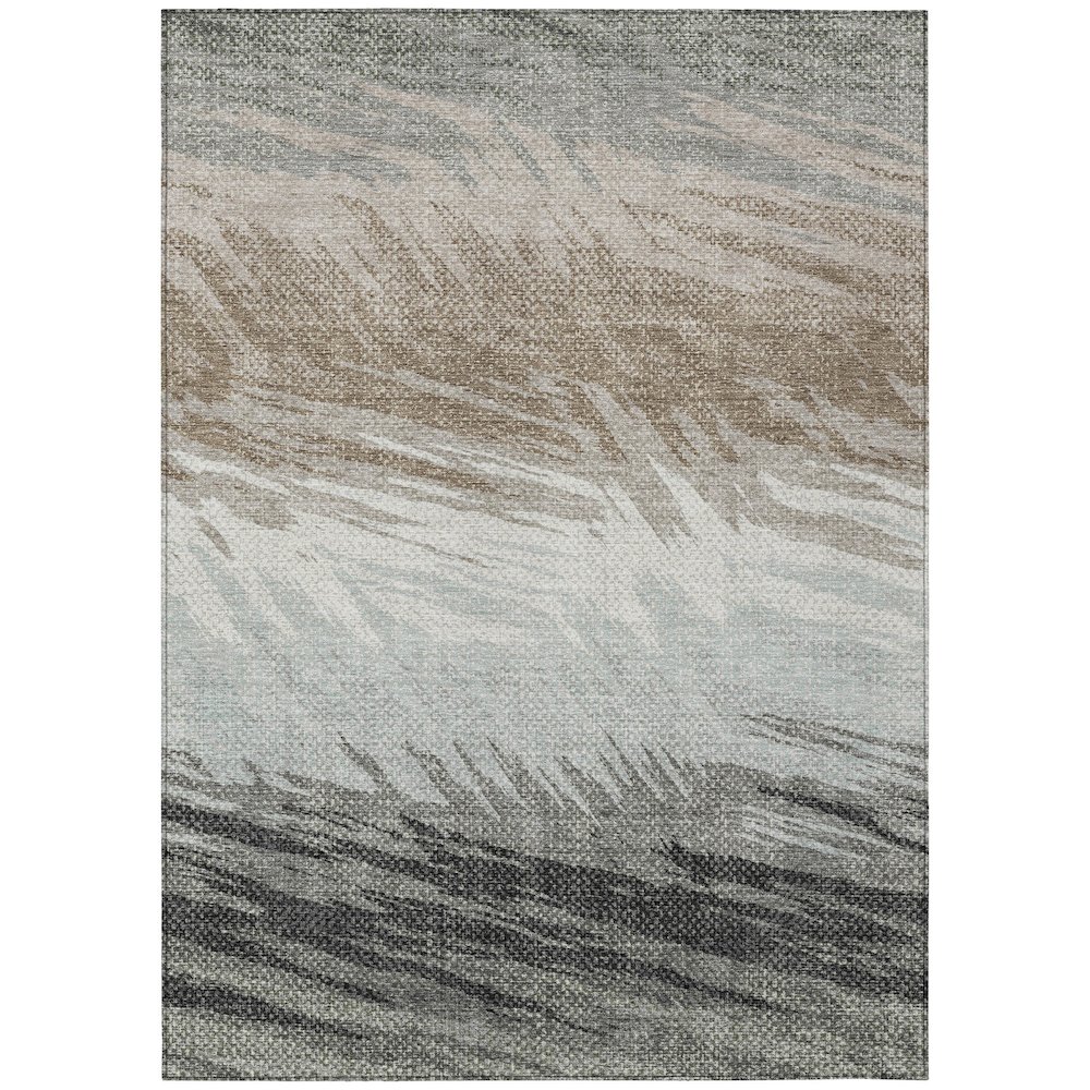 Machine Washable Indoor/Outdoor Chantille ACN2272 Brown 8' x 10' Rug. Picture 1
