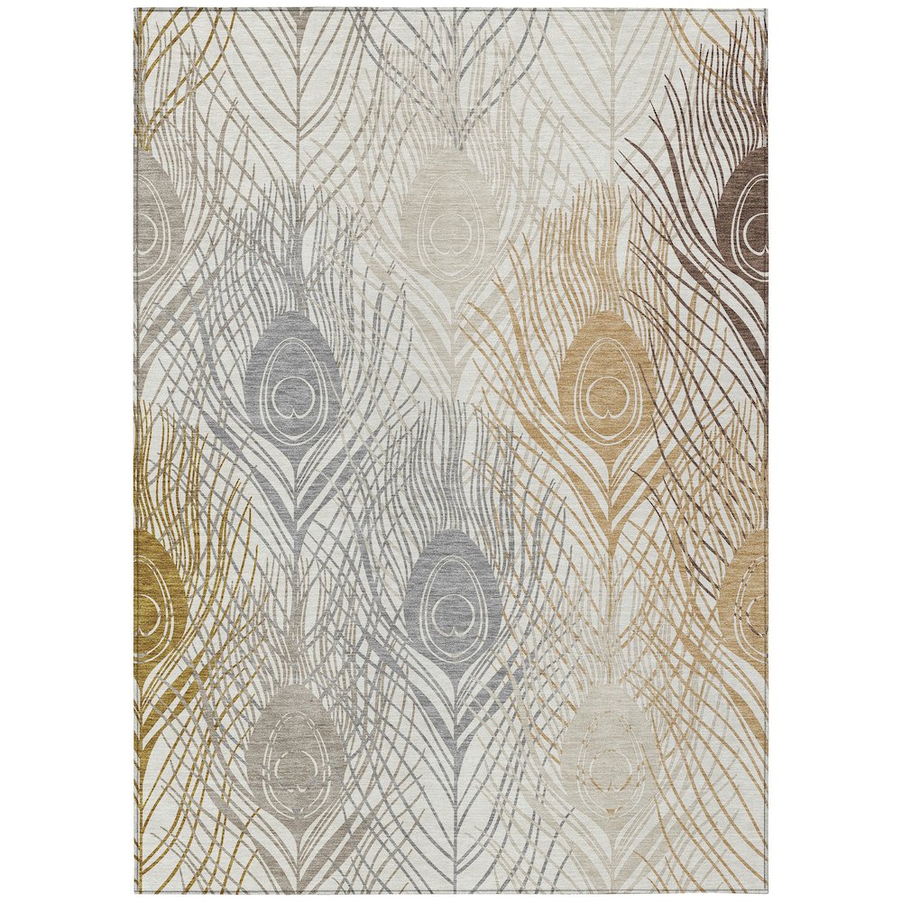 Machine Washable Indoor/Outdoor Chantille ACN2273 Ivory 8' x 10' Rug. Picture 1