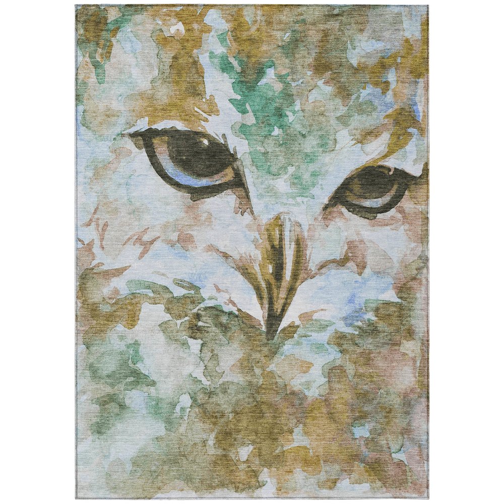 Machine Washable Indoor/Outdoor Chantille ACN2274 Brown 8' x 10' Rug. Picture 1