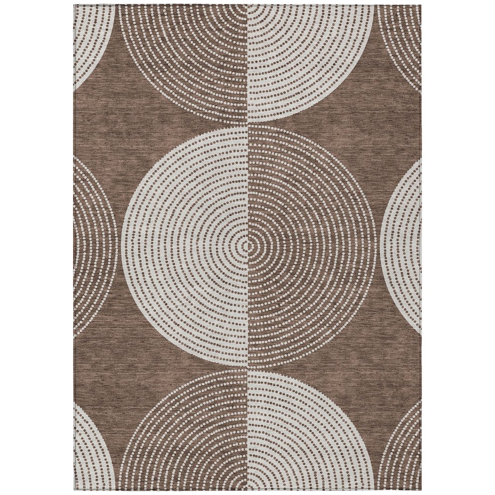 Machine Washable Indoor/Outdoor Chantille ACN2275 Brown 8' x 10' Rug. Picture 1