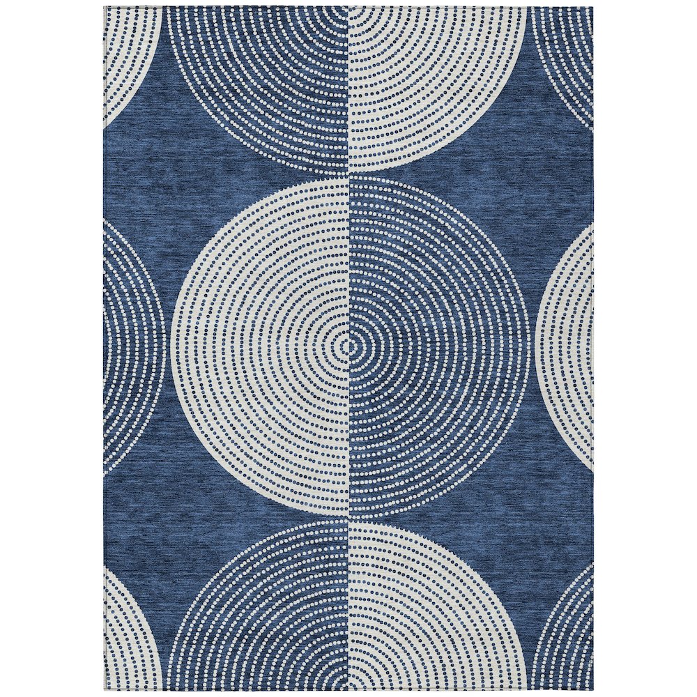 Machine Washable Indoor/Outdoor Chantille ACN2275 Blue 8' x 10' Rug. Picture 1