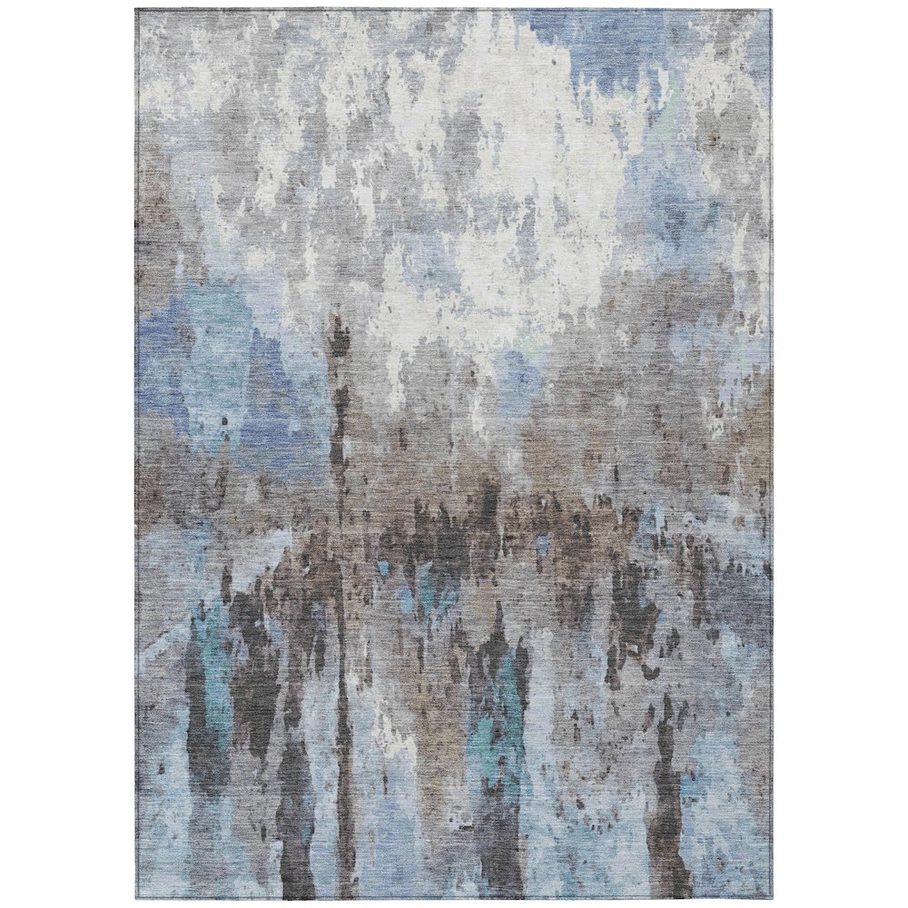 Machine Washable Indoor/Outdoor Chantille ACN2284 Blue 8' x 10' Rug. Picture 1