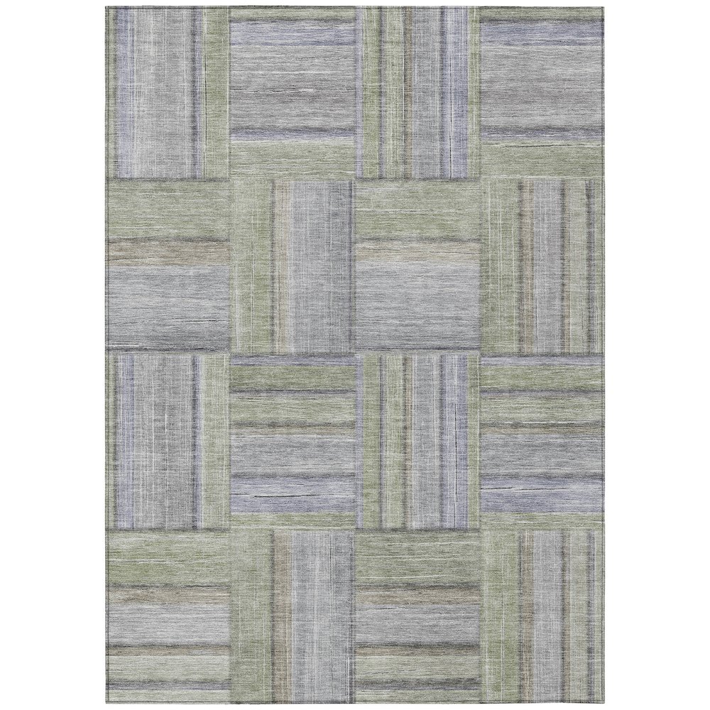 Machine Washable Indoor/Outdoor Chantille ACN2285 Green 8' x 10' Rug. Picture 1