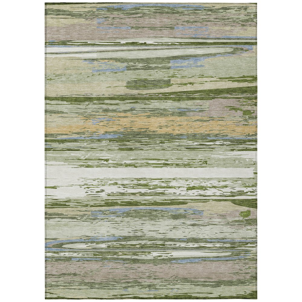 Machine Washable Indoor/Outdoor Chantille ACN2287 Green 8' x 10' Rug. Picture 1