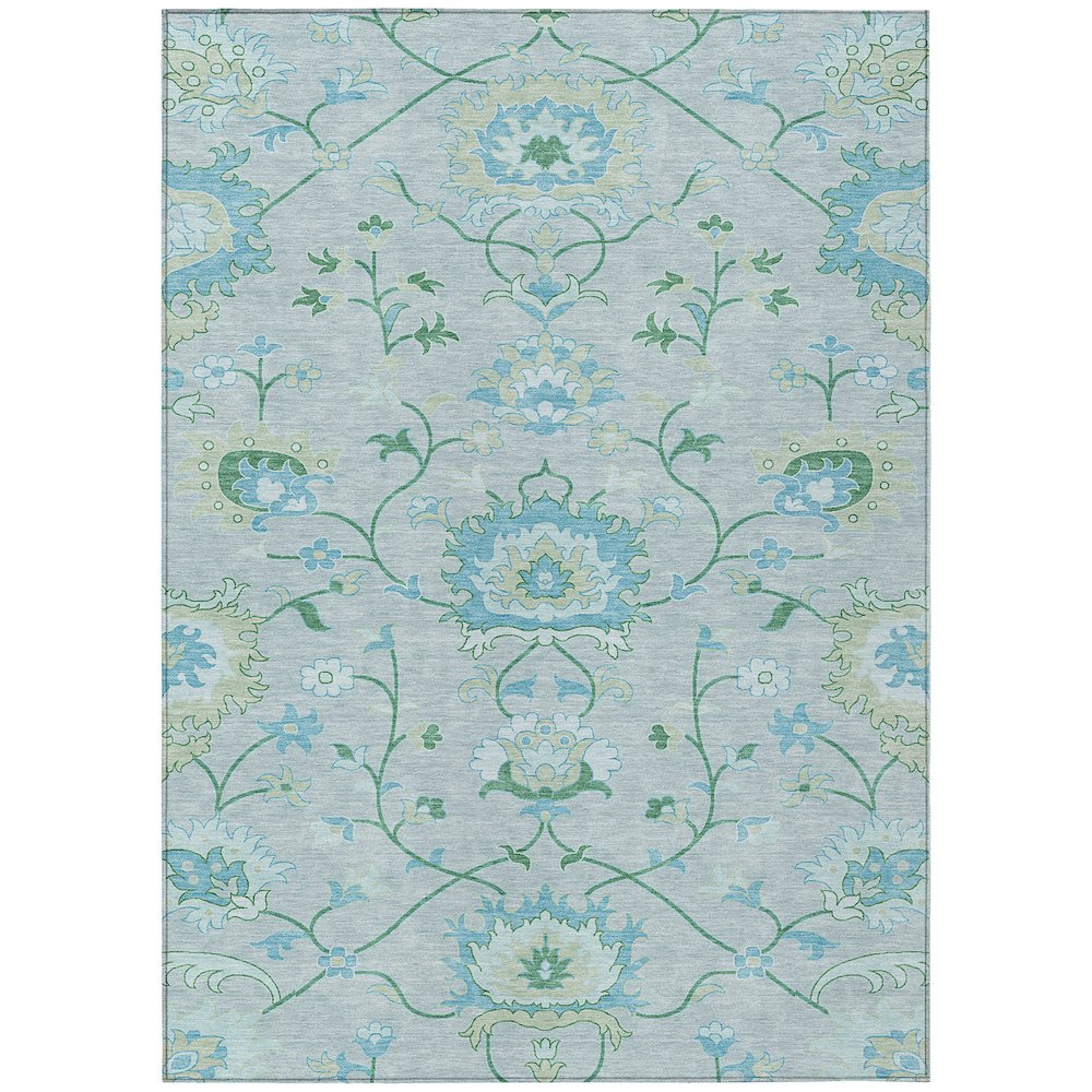 Machine Washable Indoor/Outdoor Chantille ACN2291 Green 8' x 10' Rug. Picture 1