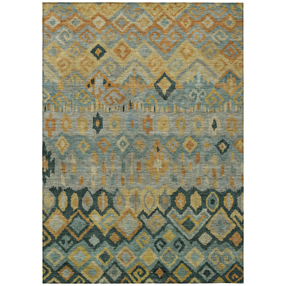 Machine Washable Indoor/Outdoor Chantille ACN2303 Green 8' x 10' Rug. Picture 1