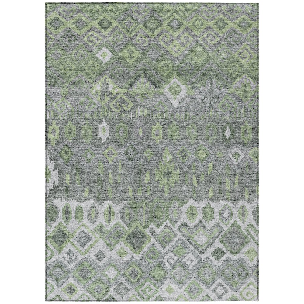 Machine Washable Indoor/Outdoor Chantille ACN2304 Gray 8' x 10' Rug. Picture 1