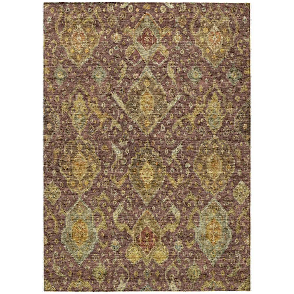 Machine Washable Indoor/Outdoor Chantille ACN2306 Red 8' x 10' Rug. Picture 1