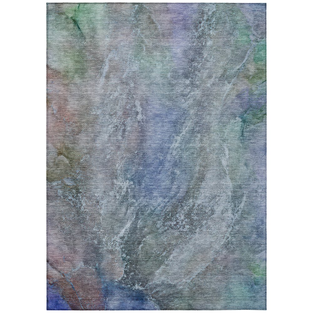 Machine Washable Indoor/Outdoor Chantille ACN2307 Blue 8' x 10' Rug. Picture 1
