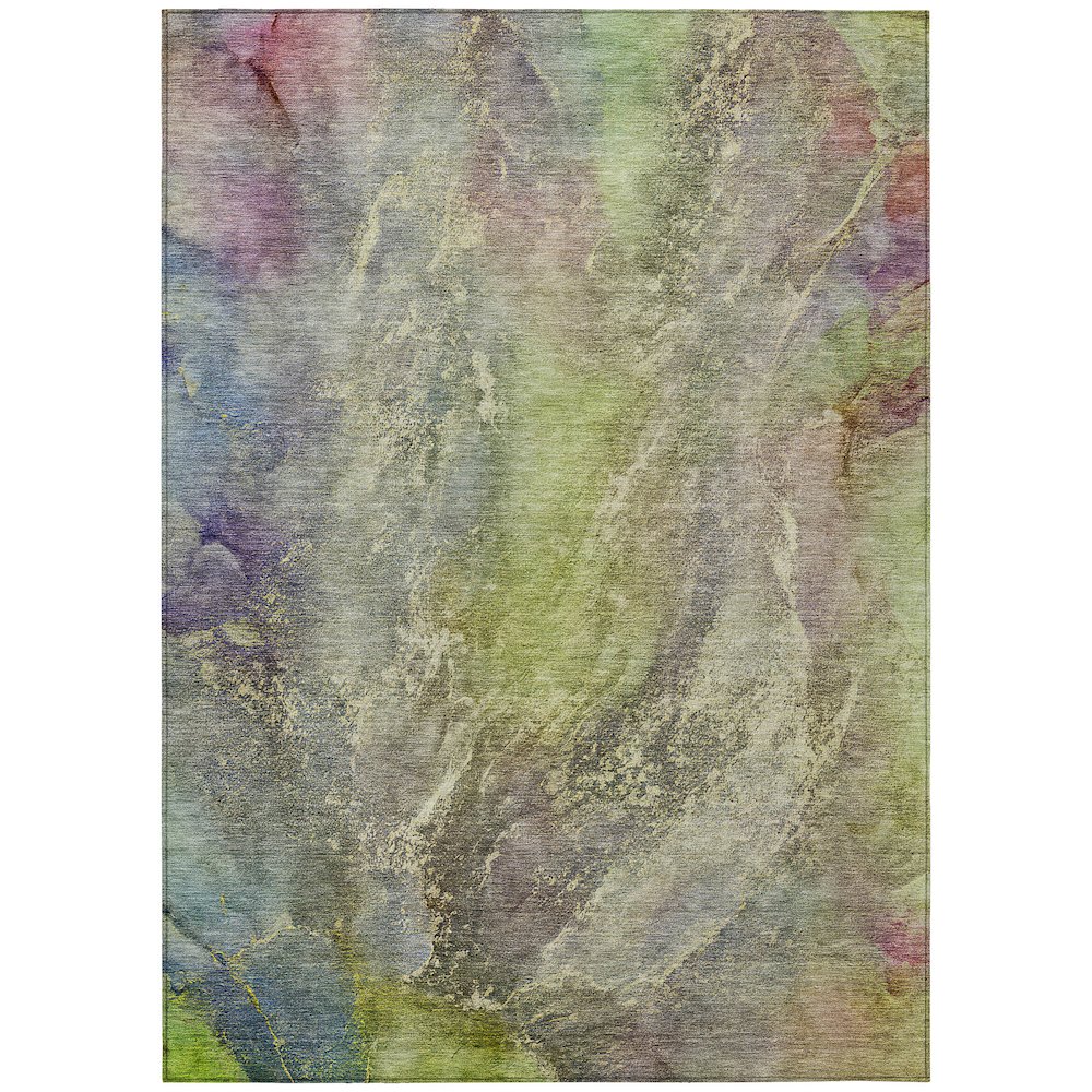 Machine Washable Indoor/Outdoor Chantille ACN2307 Green 8' x 10' Rug. Picture 1
