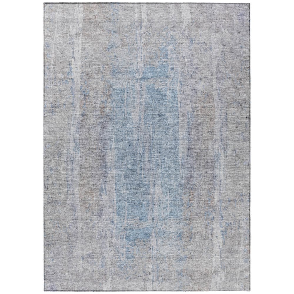 Machine Washable Indoor/Outdoor Chantille ACN2309 Brown 8' x 10' Rug. Picture 1