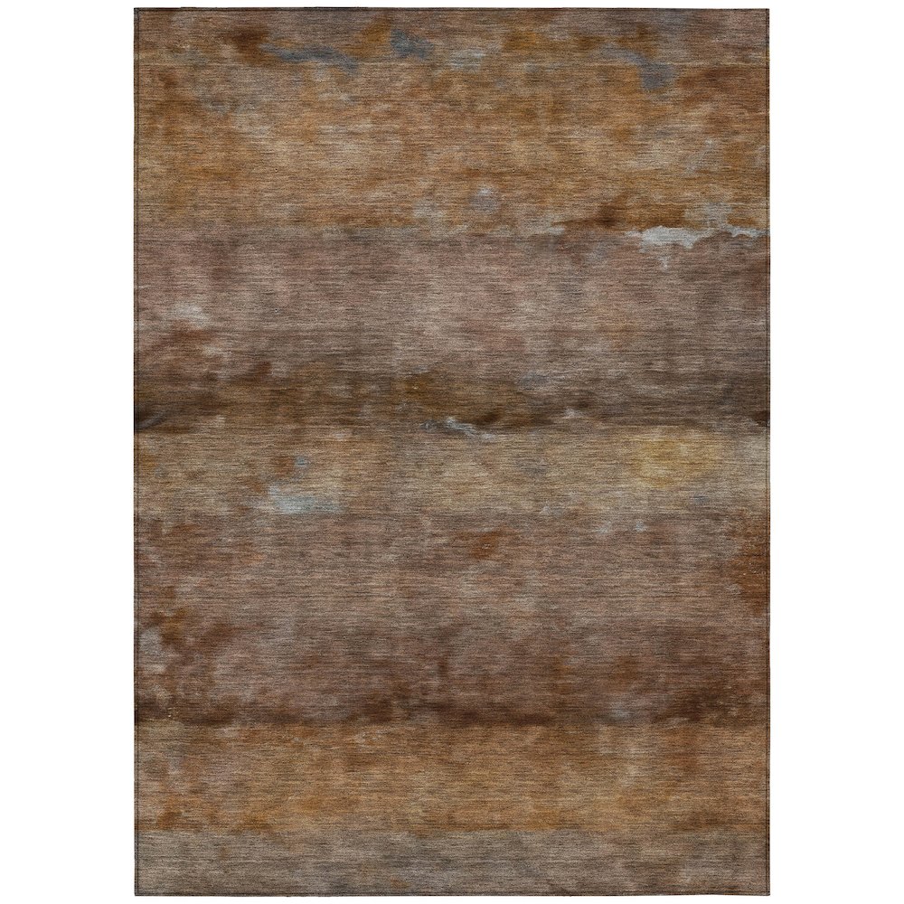 Machine Washable Indoor/Outdoor Chantille ACN2311 Orange 8' x 10' Rug. Picture 1