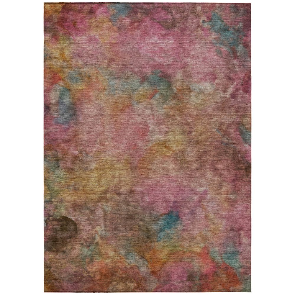 Machine Washable Indoor/Outdoor Chantille ACN2312 Pink 8' x 10' Rug. Picture 1