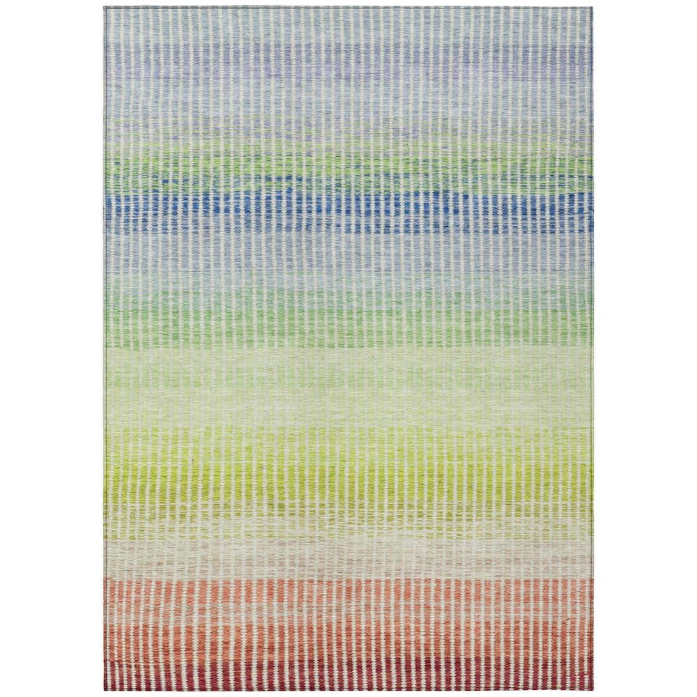 Machine Washable Indoor/Outdoor Chantille ACN2313 Orange 8' x 10' Rug. Picture 1