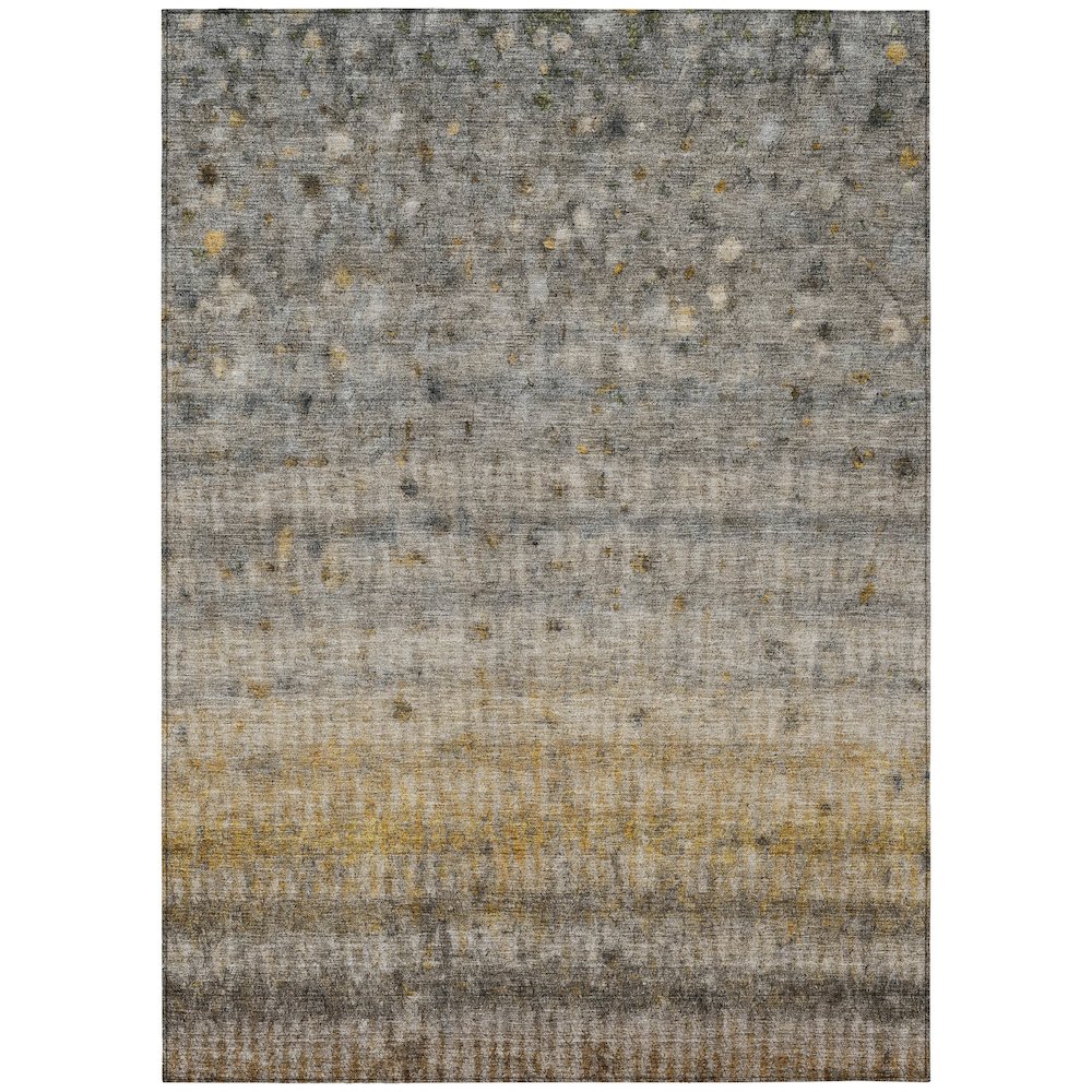Machine Washable Indoor/Outdoor Chantille ACN2315 Brown 8' x 10' Rug. Picture 1