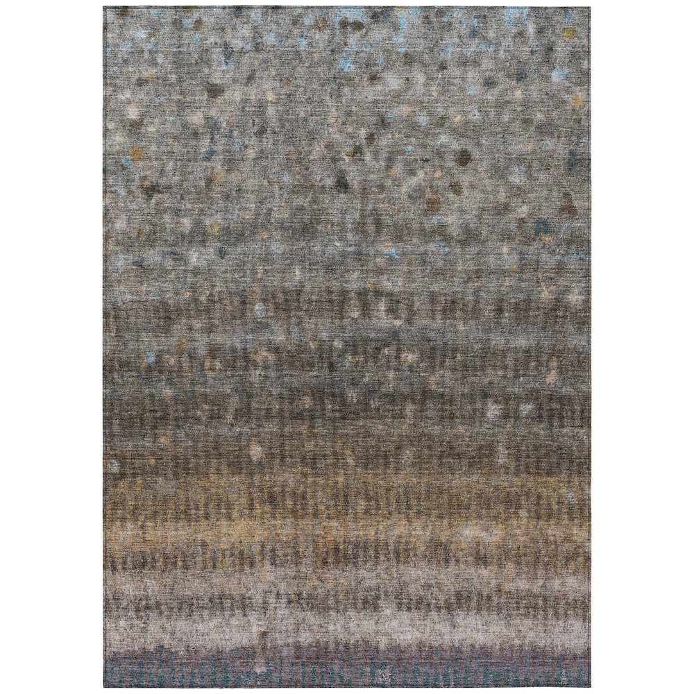 Machine Washable Indoor/Outdoor Chantille ACN2316 Brown 8' x 10' Rug. Picture 1