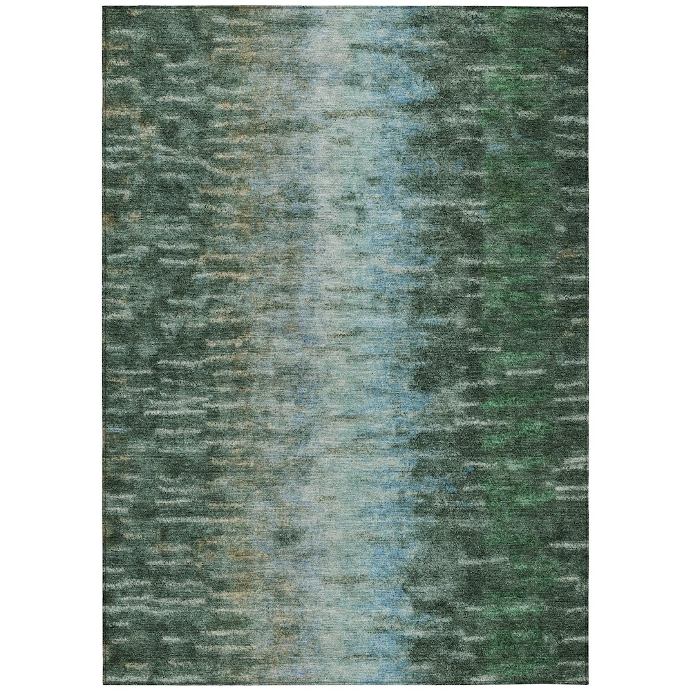 Machine Washable Indoor/Outdoor Chantille ACN2318 Green 8' x 10' Rug. Picture 1