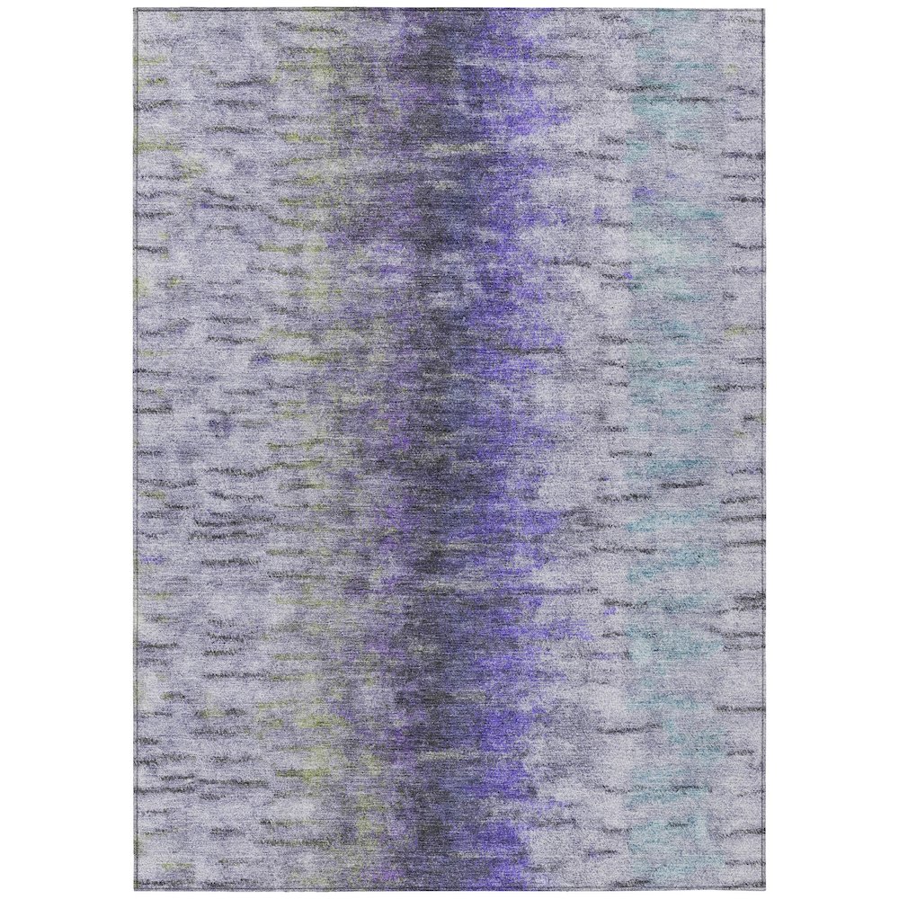 Machine Washable Indoor/Outdoor Chantille ACN2319 Purple 8' x 10' Rug. Picture 1
