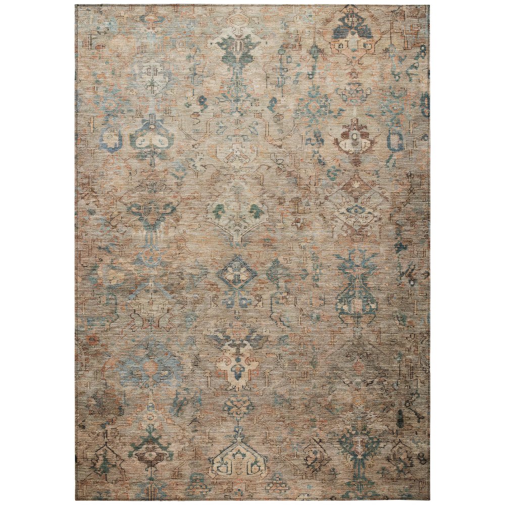 Machine Washable Indoor/Outdoor Chantille ACN2320 Brown 8' x 10' Rug. Picture 1