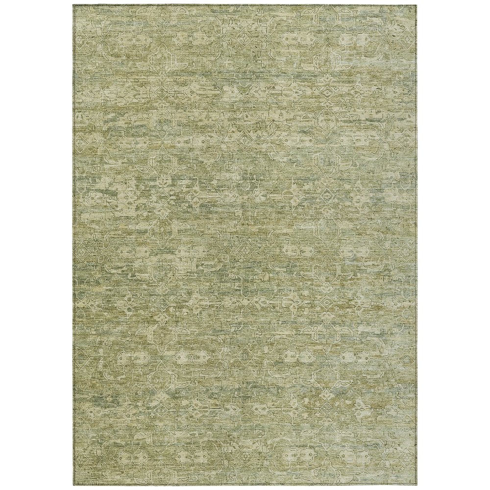 Machine Washable Indoor/Outdoor Chantille ACN2324 Green 8' x 10' Rug. Picture 1