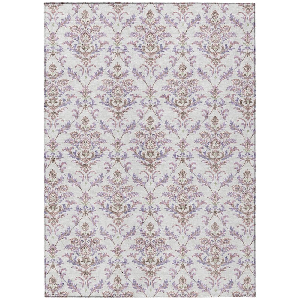 Machine Washable Indoor/Outdoor Chantille ACN2325 Purple 8' x 10' Rug. Picture 1