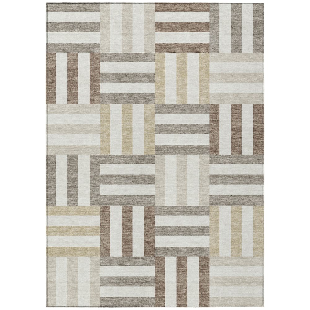 Machine Washable Indoor/Outdoor Chantille ACN2332 Ivory 8' x 10' Rug. Picture 1
