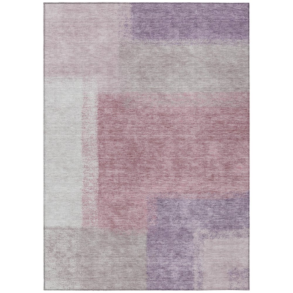 Machine Washable Indoor/Outdoor Chantille ACN2341 Pink 8' x 10' Rug. Picture 1