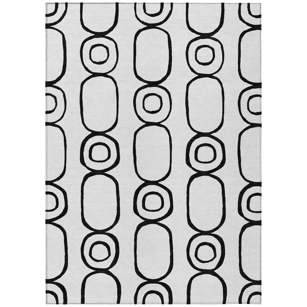 Machine Washable Indoor/Outdoor Chantille ACN2344 Ivory 8' x 10' Rug. Picture 1