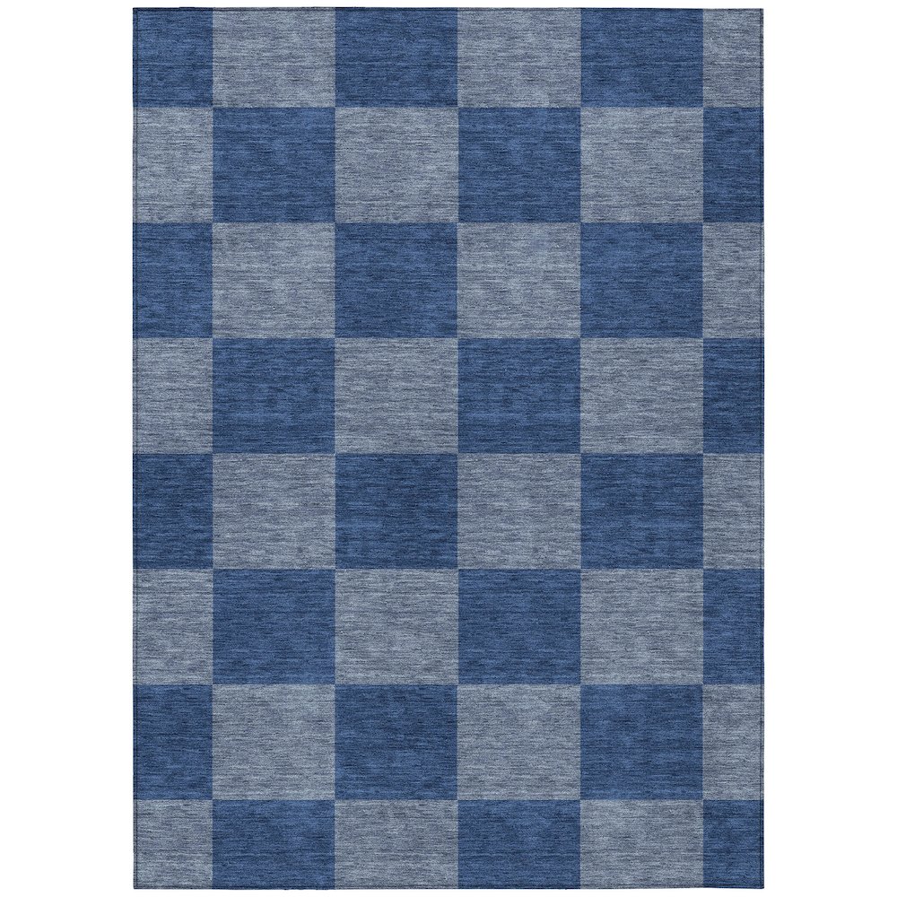 Machine Washable Indoor/Outdoor Chantille ACN2345 Blue 8' x 10' Rug. Picture 1