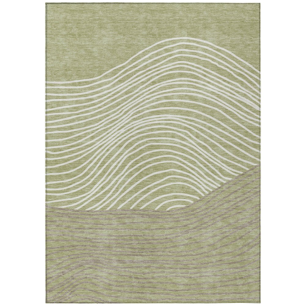 Machine Washable Indoor/Outdoor Chantille ACN2350 Green 8' x 10' Rug. Picture 1