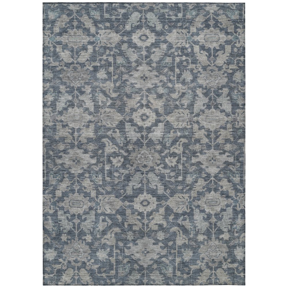 Machine Washable Indoor/Outdoor Chantille ACN2358 Blue 8' x 10' Rug. Picture 1