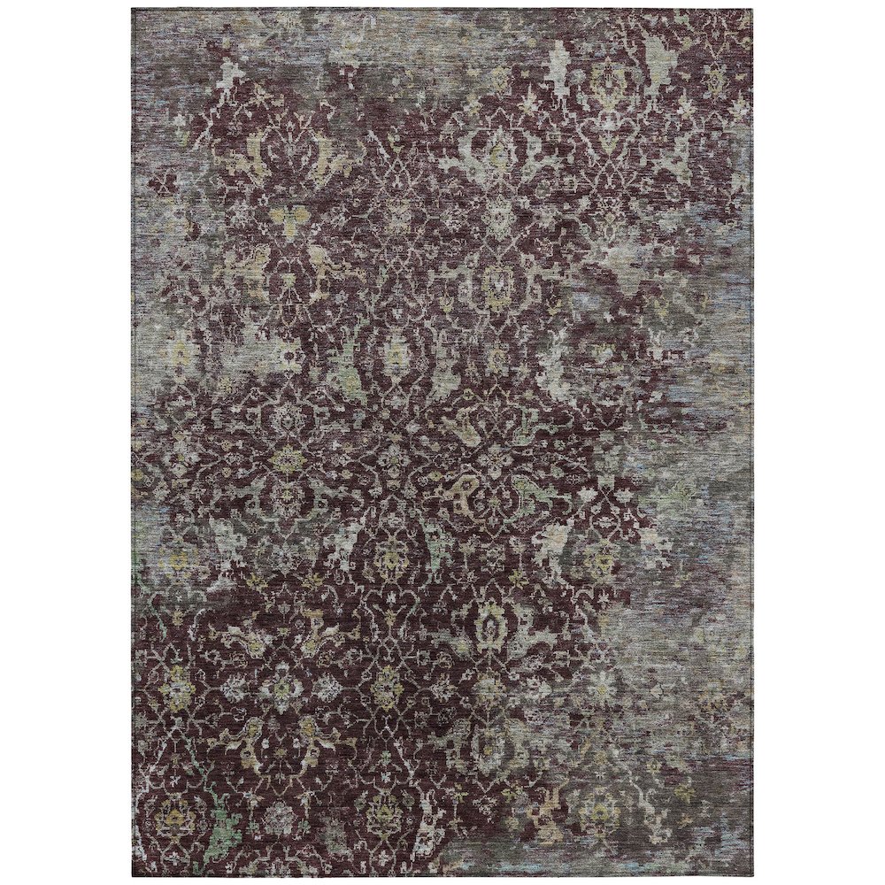 Machine Washable Indoor/Outdoor Chantille ACN2359 Red 8' x 10' Rug. Picture 1