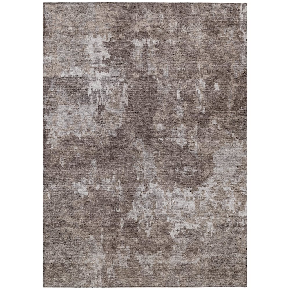 Machine Washable Indoor/Outdoor Chantille ACN2361 Brown 8' x 10' Rug. Picture 1